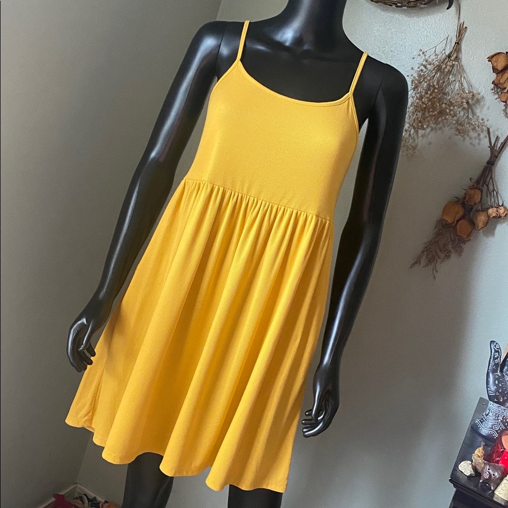Wild Fable Mustard Ribbed Dress - Picture 1 of 12